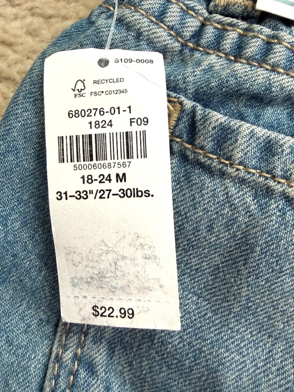 Old Navy Slim Jeans Blue Size 18-24M Relaxed Slim Taper